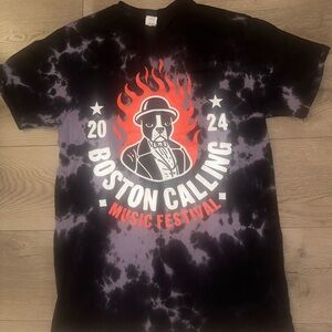 Boston Calling Music Festival Tie-Dye Shirt - Black and Purple